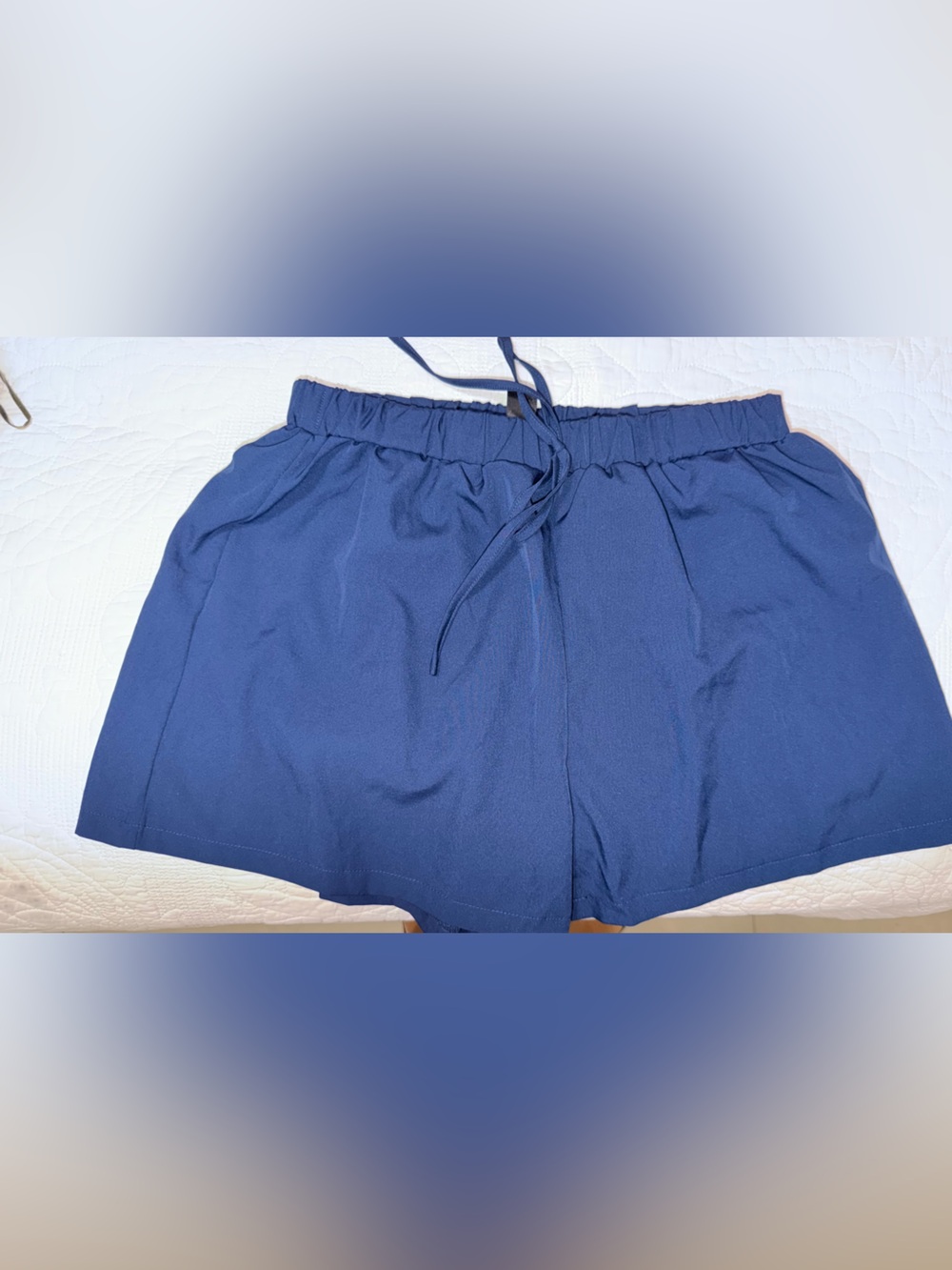SHEIN Navy Blue Drawstring Elastic Waist Shorts